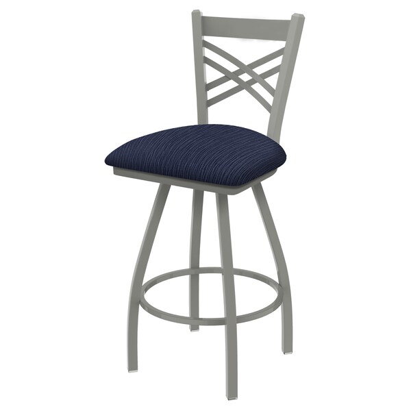 36" Swivel Bar Stool, Nickel Finish, Graph Anchor Seat